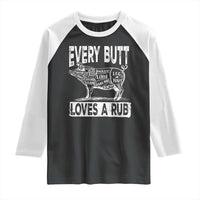 BBQ Raglan Shirt Pork Butt Rub Dad Grill Gift