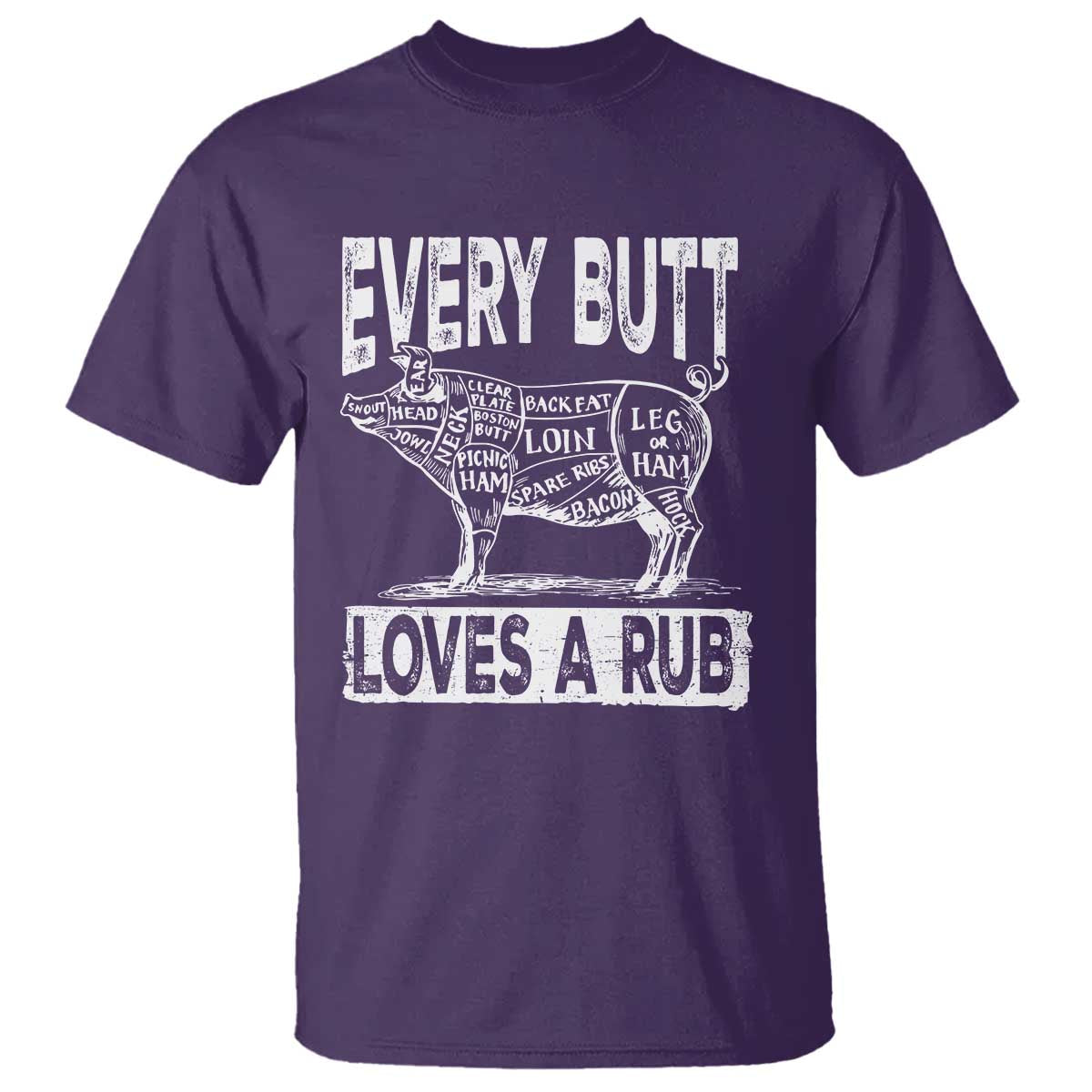 BBQ T Shirt Pork Butt Rub Dad Grill Gift - Wonder Print Shop