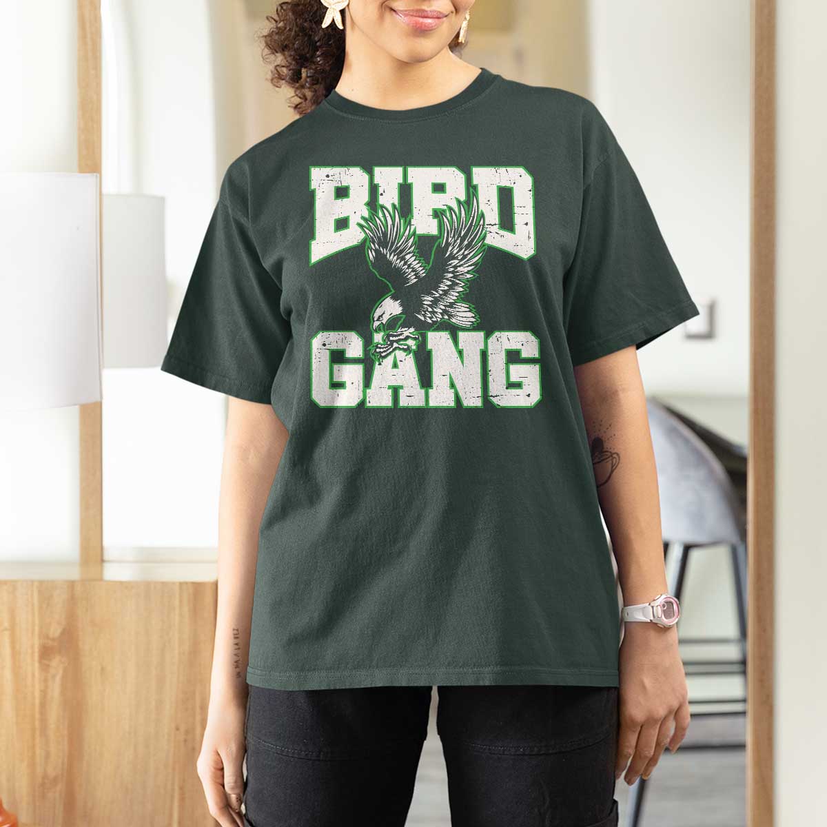Bird Gang T Shirt For Women Vintage 90s Style Classic Eagles Fly - Wonder Print Shop