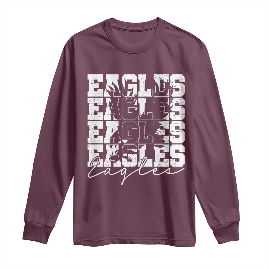 Vintage Eagles Bird Inspirational Long Sleeve Shirt 90s Style Classic Eagles Fly - Wonder Print Shop