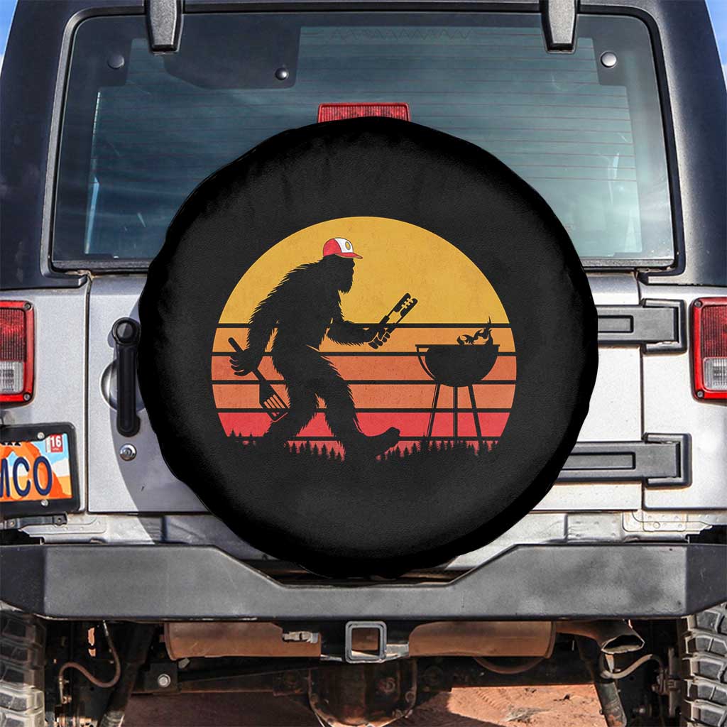 Bigfoot BBQ Spare Tire Cover Funny Barbecue Sasquatch Lovers Dad Grill Gift
