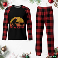 Bigfoot BBQ Plaid Pajama Set Funny Barbecue Sasquatch Lovers Dad Grill Gift - Wonder Print Shop