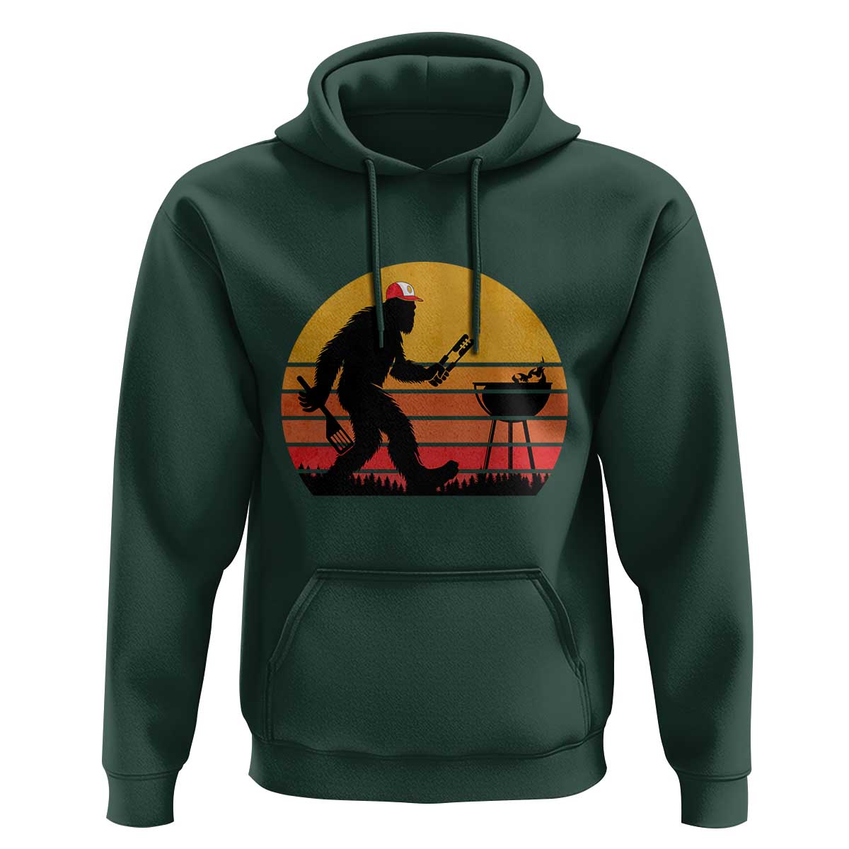 Bigfoot BBQ Hoodie Funny Barbecue Sasquatch Lovers Dad Grill Gift