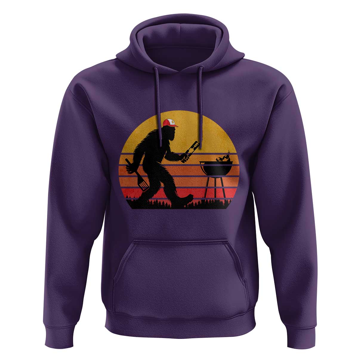 Bigfoot BBQ Hoodie Funny Barbecue Sasquatch Lovers Dad Grill Gift