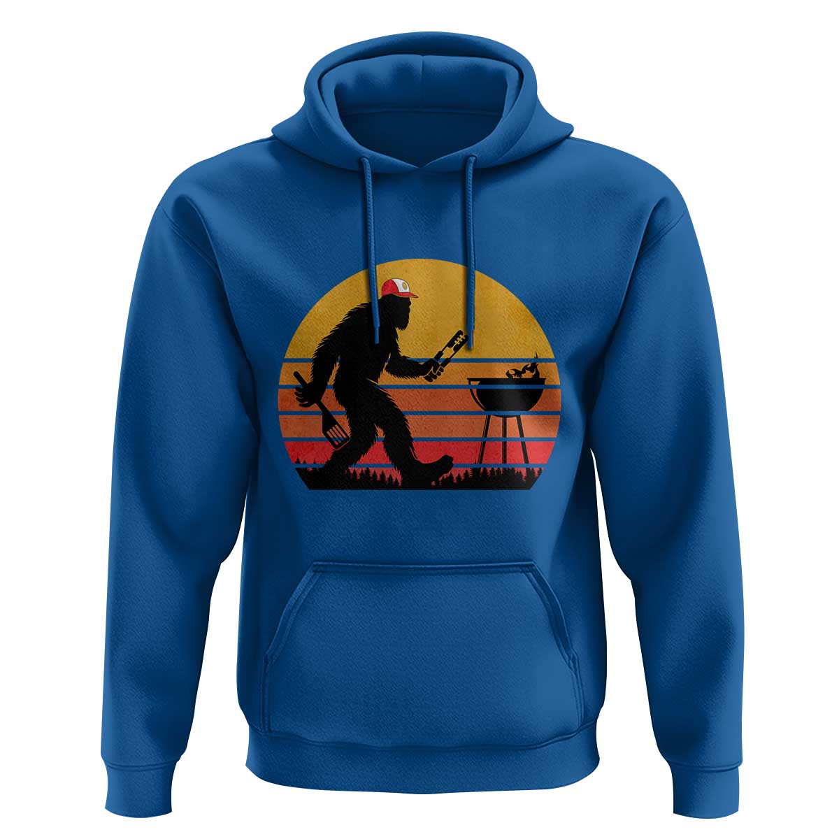 Bigfoot BBQ Hoodie Funny Barbecue Sasquatch Lovers Dad Grill Gift