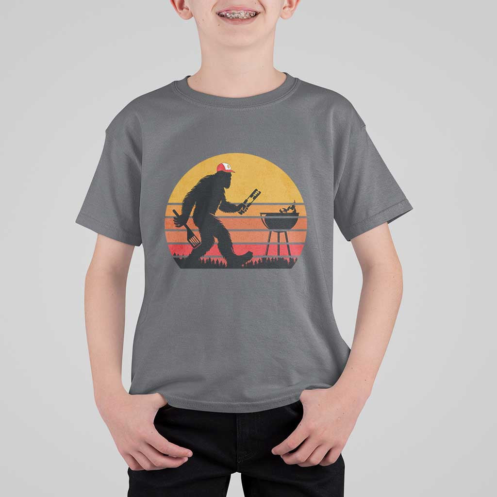 Bigfoot BBQ T Shirt For Kid Funny Barbecue Sasquatch Lovers Dad Grill Gift - Wonder Print Shop