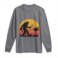 Bigfoot BBQ Long Sleeve Shirt Funny Barbecue Sasquatch Lovers Dad Grill Gift