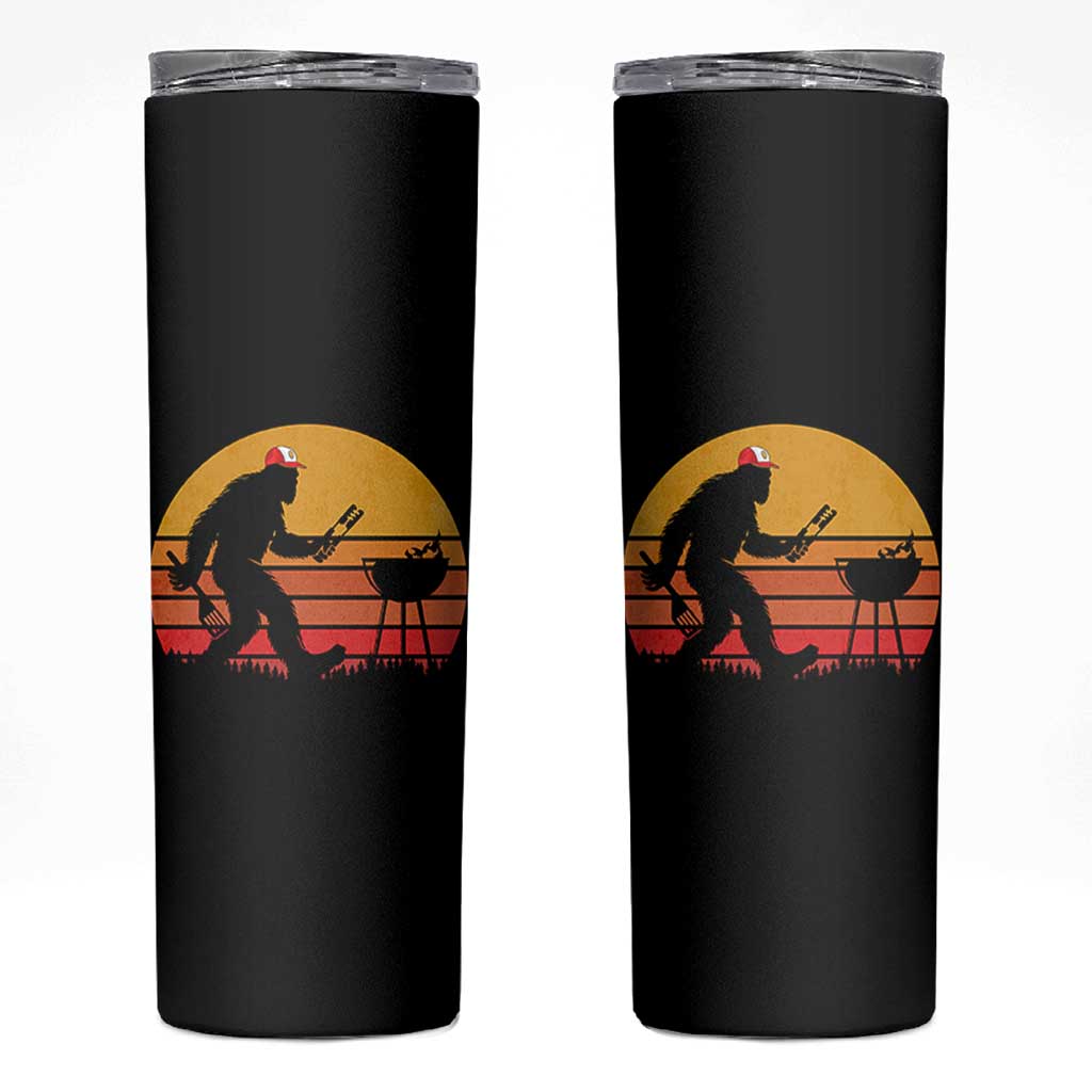 Bigfoot BBQ Skinny Tumbler Funny Barbecue Sasquatch Lovers Dad Grill Gift
