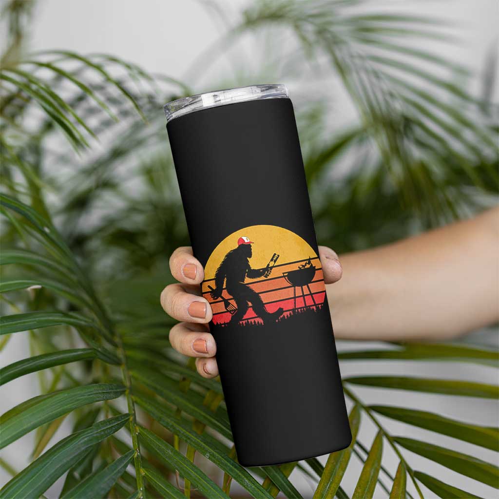 Bigfoot BBQ Skinny Tumbler Funny Barbecue Sasquatch Lovers Dad Grill Gift