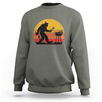 Bigfoot BBQ Sweatshirt Funny Barbecue Sasquatch Lovers Dad Grill Gift - Wonder Print Shop