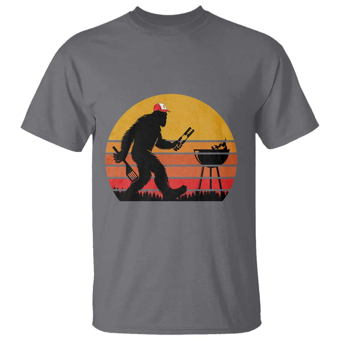 Bigfoot BBQ T Shirt Funny Barbecue Sasquatch Lovers Dad Grill Gift - Wonder Print Shop