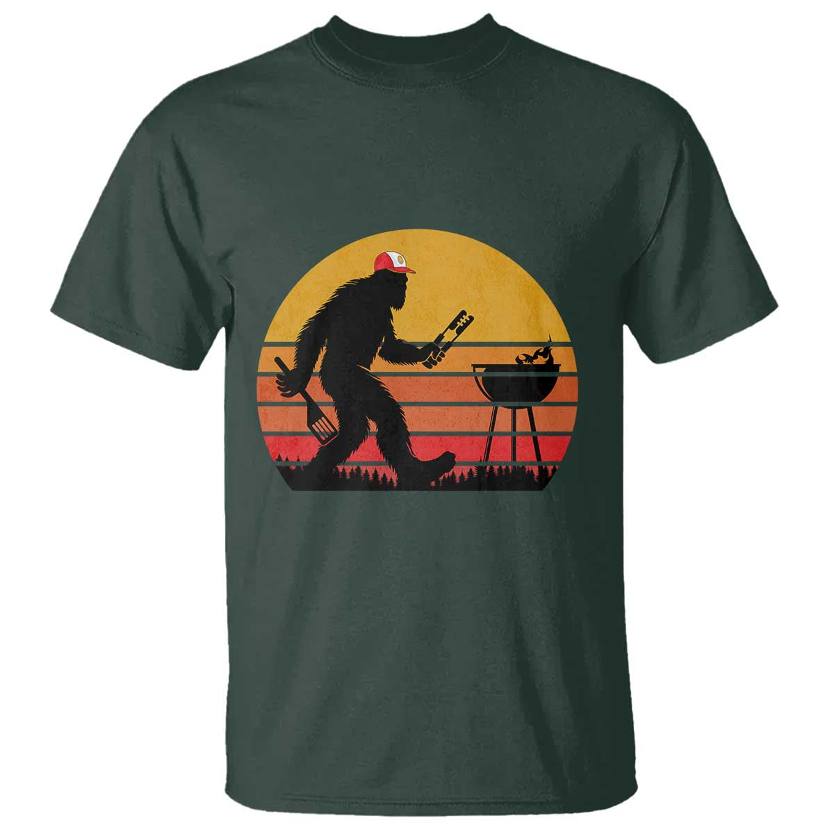 Bigfoot BBQ T Shirt Funny Barbecue Sasquatch Lovers Dad Grill Gift - Wonder Print Shop