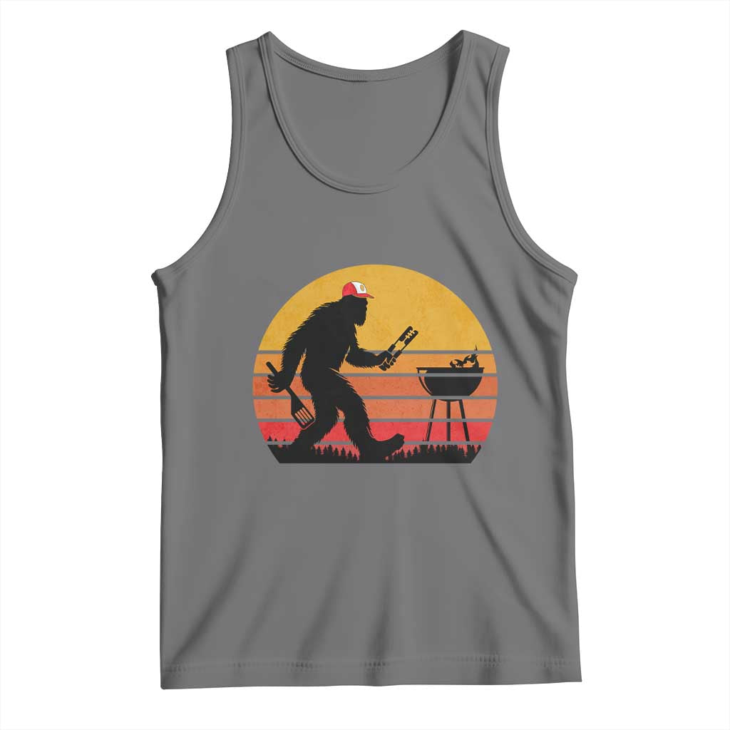 Bigfoot BBQ Tank Top Funny Barbecue Sasquatch Lovers Dad Grill Gift