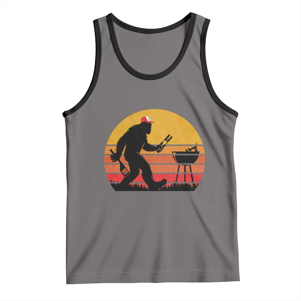 Bigfoot BBQ Tank Top Funny Barbecue Sasquatch Lovers Dad Grill Gift