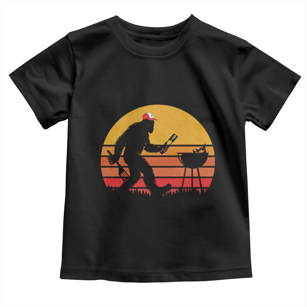 Bigfoot BBQ Toddler T Shirt Funny Barbecue Sasquatch Lovers Dad Grill Gift