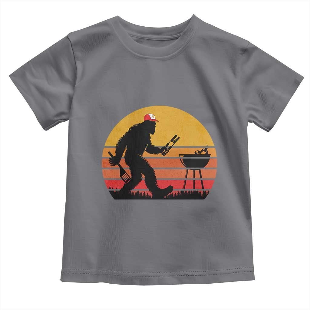 Bigfoot BBQ Toddler T Shirt Funny Barbecue Sasquatch Lovers Dad Grill Gift