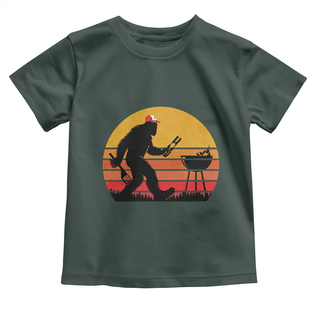 Bigfoot BBQ Toddler T Shirt Funny Barbecue Sasquatch Lovers Dad Grill Gift