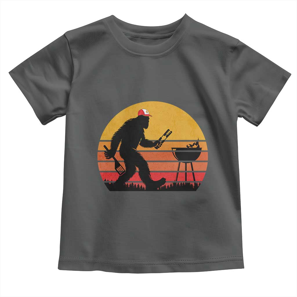 Bigfoot BBQ Toddler T Shirt Funny Barbecue Sasquatch Lovers Dad Grill Gift