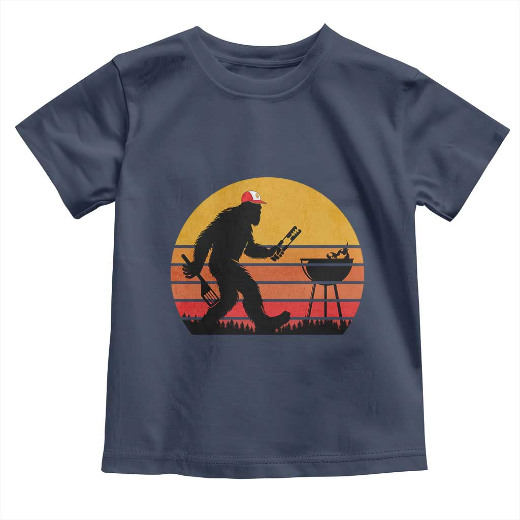 Bigfoot BBQ Toddler T Shirt Funny Barbecue Sasquatch Lovers Dad Grill Gift