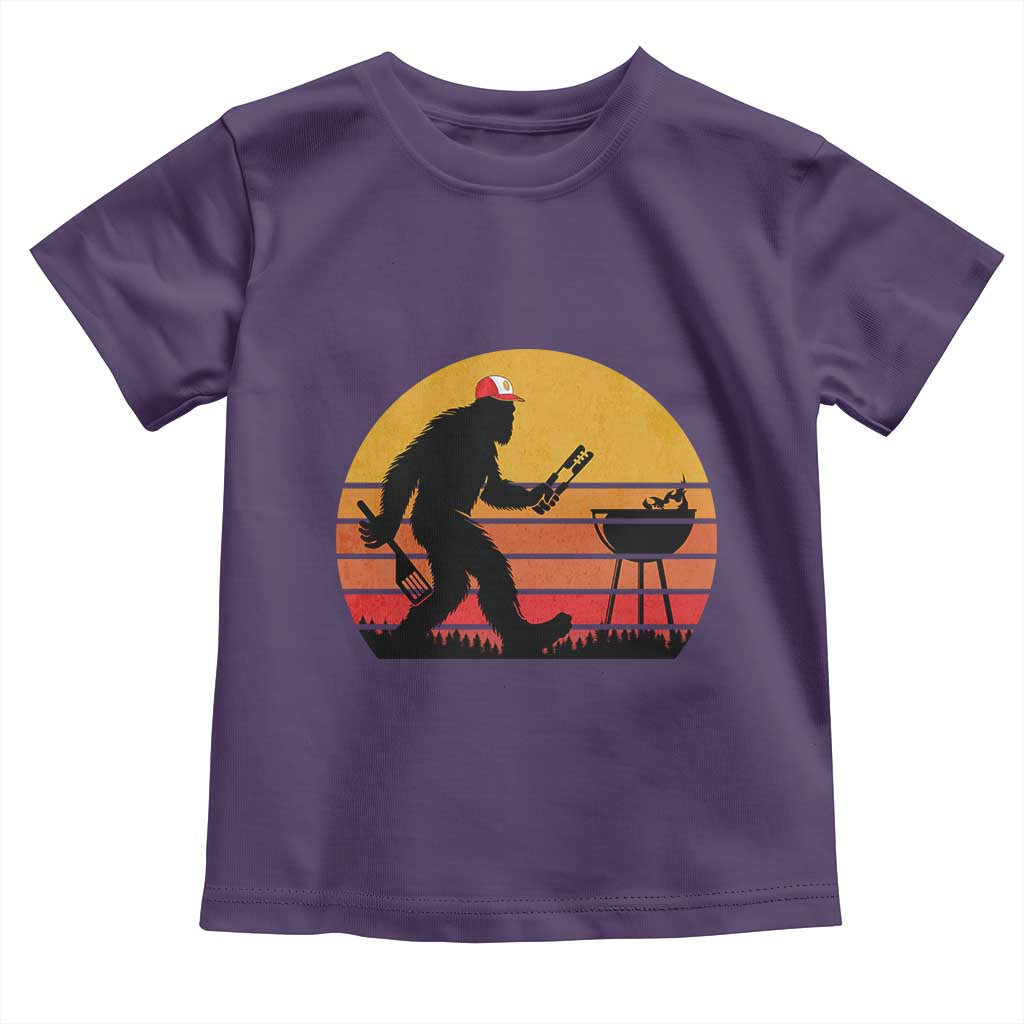 Bigfoot BBQ Toddler T Shirt Funny Barbecue Sasquatch Lovers Dad Grill Gift