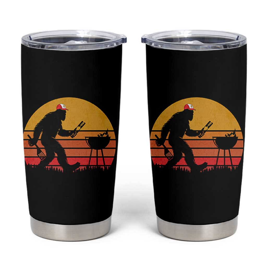 Bigfoot BBQ Tumbler Cup Funny Barbecue Sasquatch Lovers Dad Grill Gift