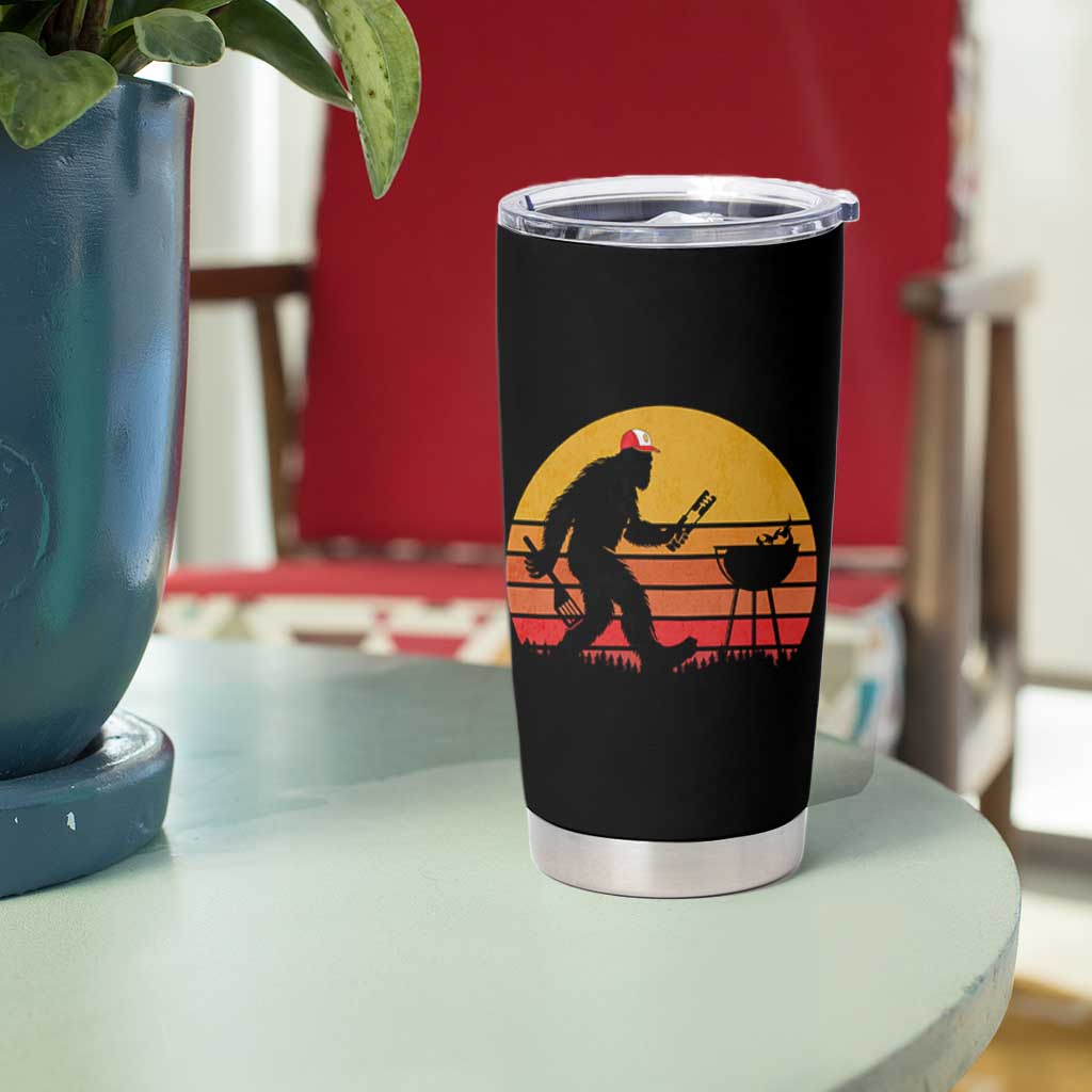 Bigfoot BBQ Tumbler Cup Funny Barbecue Sasquatch Lovers Dad Grill Gift