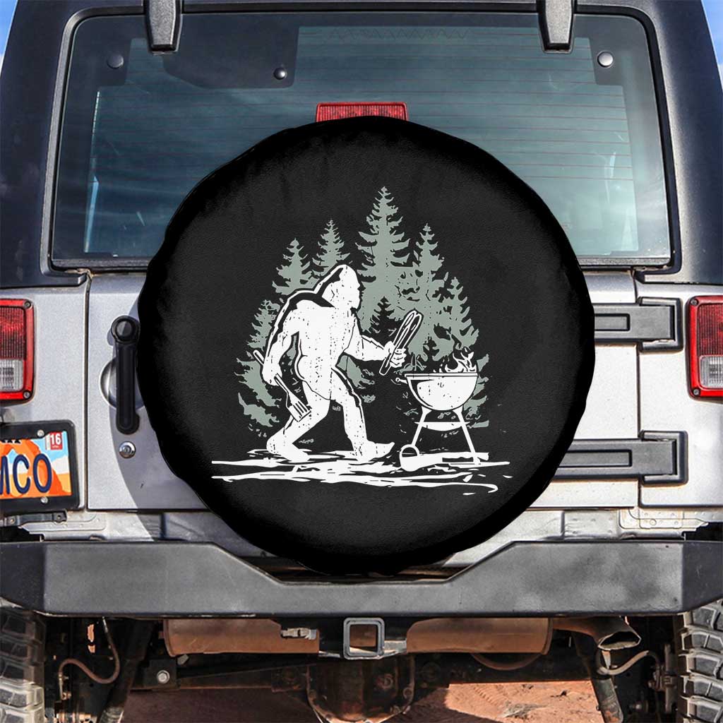 Bigfoot BBQ Spare Tire Cover Funny Sasquatch Barbecue Dad Grill Gift