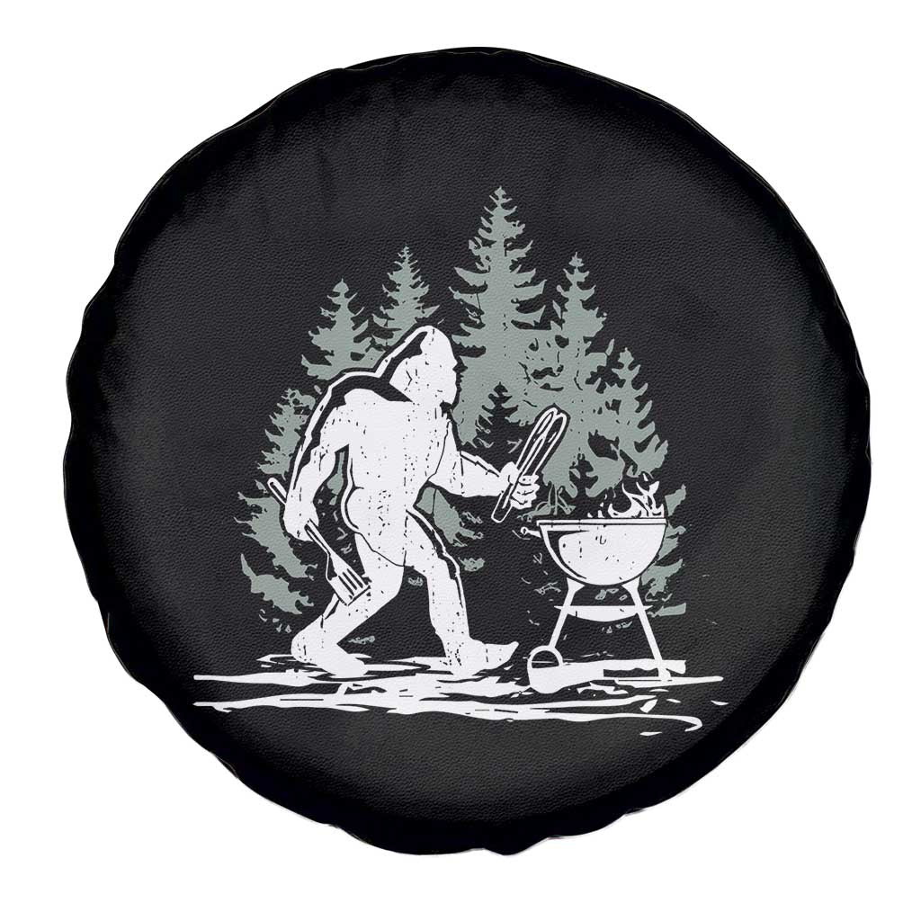 Bigfoot BBQ Spare Tire Cover Funny Sasquatch Barbecue Dad Grill Gift