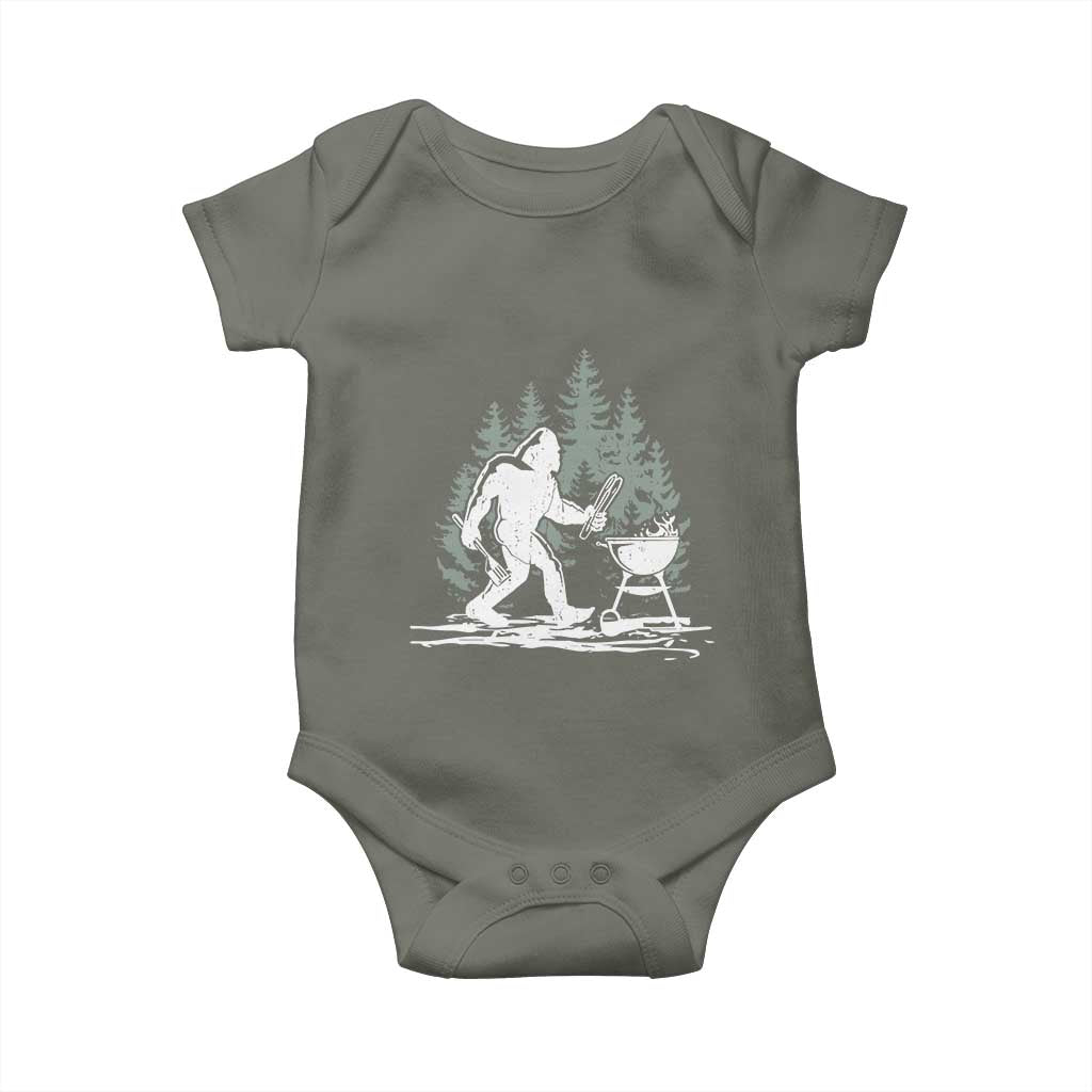 Bigfoot BBQ Baby Onesie Funny Sasquatch Barbecue Dad Grill Gift