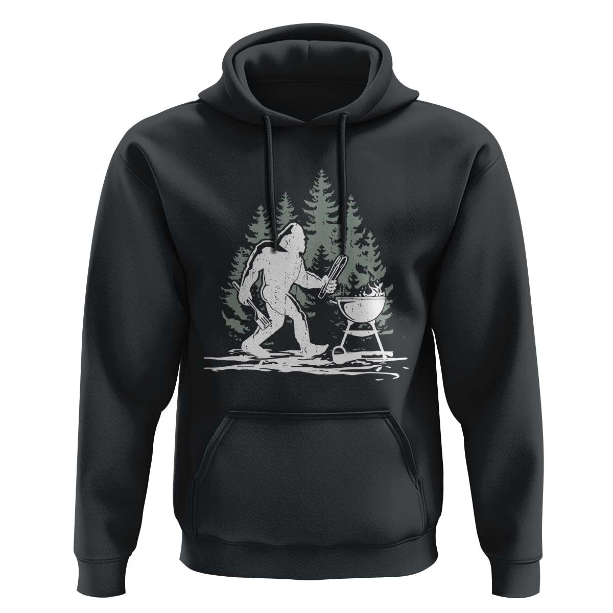Bigfoot BBQ Hoodie Funny Sasquatch Barbecue Dad Grill Gift