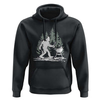 Bigfoot BBQ Hoodie Funny Sasquatch Barbecue Dad Grill Gift