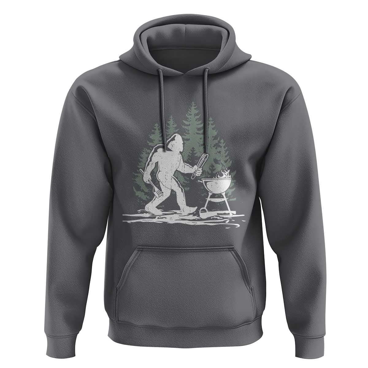 Bigfoot BBQ Hoodie Funny Sasquatch Barbecue Dad Grill Gift