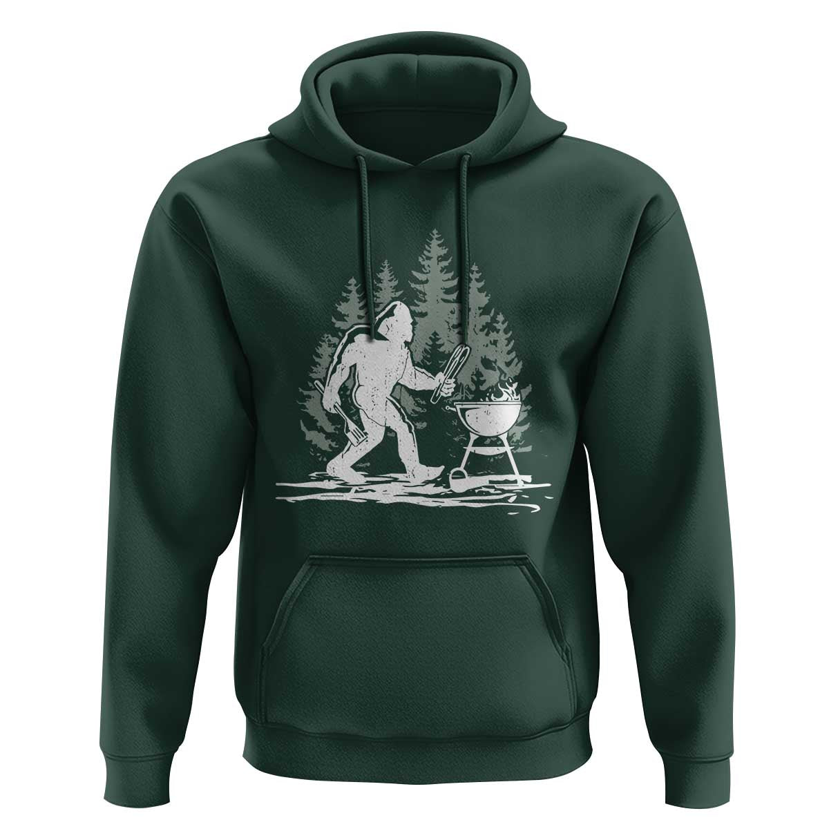 Bigfoot BBQ Hoodie Funny Sasquatch Barbecue Dad Grill Gift