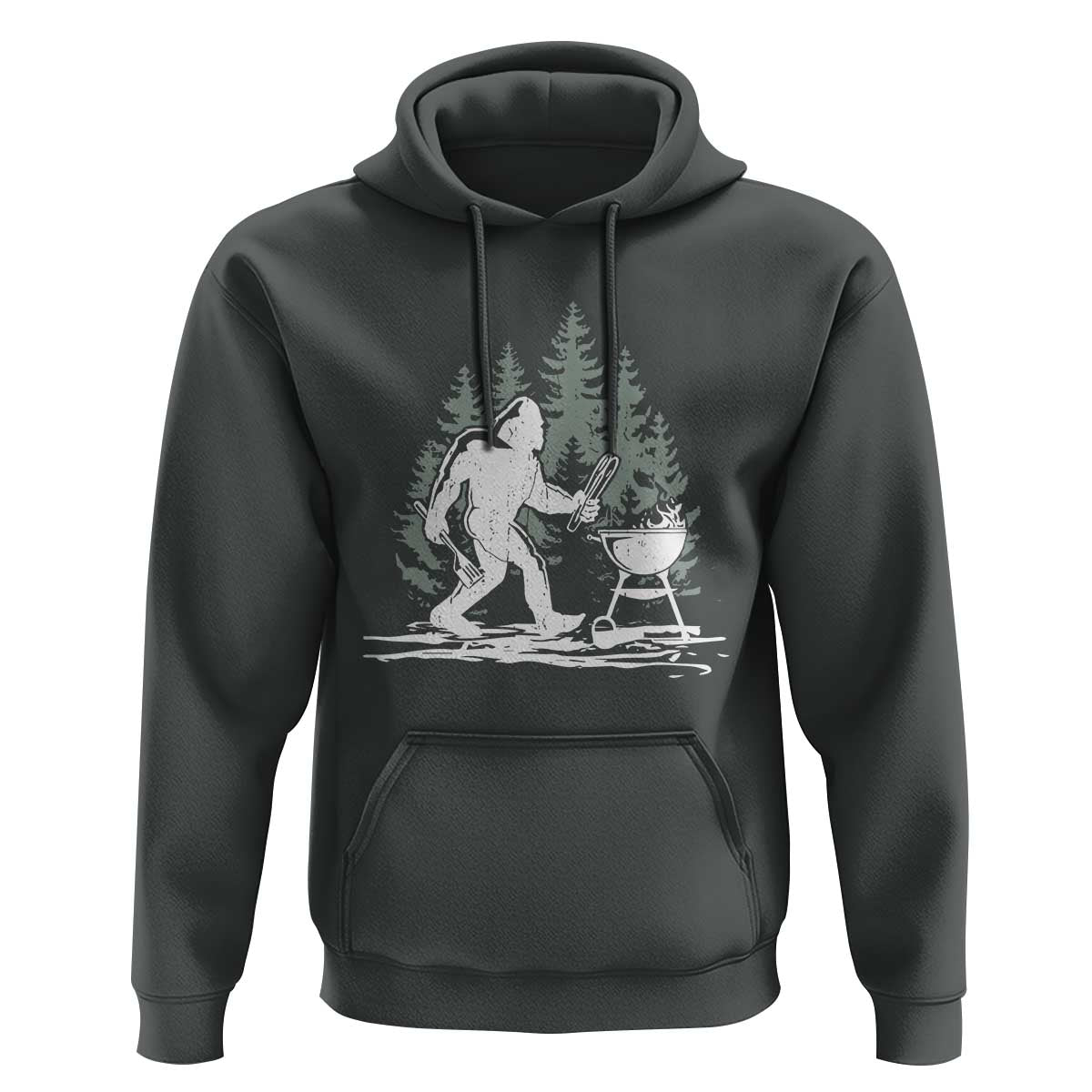 Bigfoot BBQ Hoodie Funny Sasquatch Barbecue Dad Grill Gift