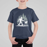 Bigfoot BBQ T Shirt For Kid Funny Sasquatch Barbecue Dad Grill Gift - Wonder Print Shop