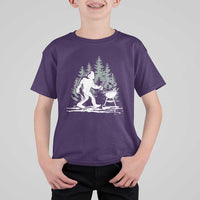 Bigfoot BBQ T Shirt For Kid Funny Sasquatch Barbecue Dad Grill Gift - Wonder Print Shop