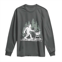 Bigfoot BBQ Long Sleeve Shirt Funny Sasquatch Barbecue Dad Grill Gift