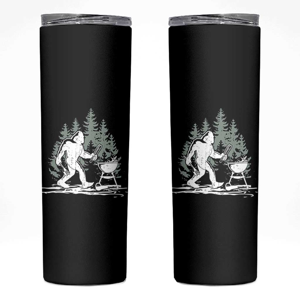 Bigfoot BBQ Skinny Tumbler Funny Sasquatch Barbecue Dad Grill Gift
