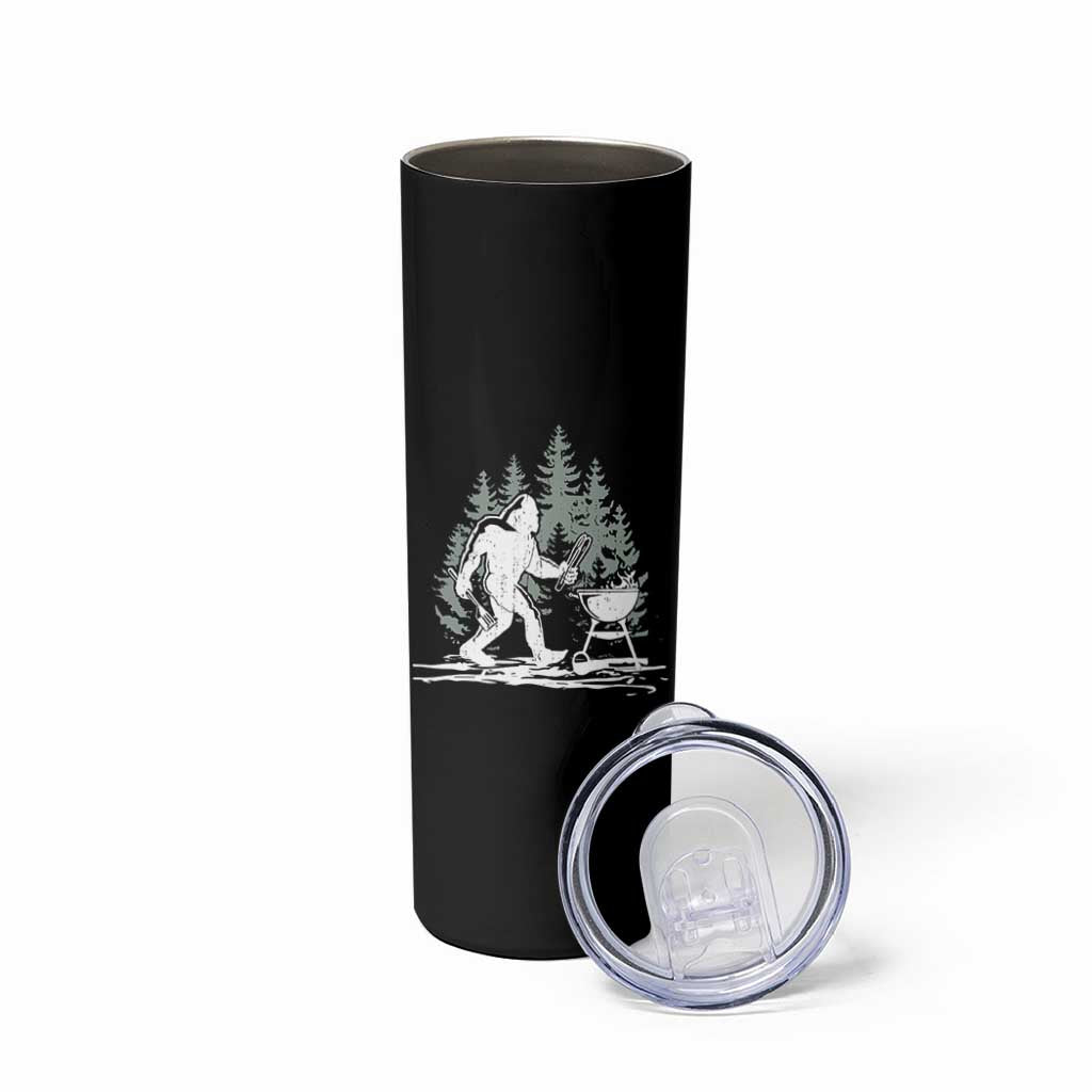 Bigfoot BBQ Skinny Tumbler Funny Sasquatch Barbecue Dad Grill Gift