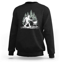 Bigfoot BBQ Sweatshirt Funny Sasquatch Barbecue Dad Grill Gift - Wonder Print Shop