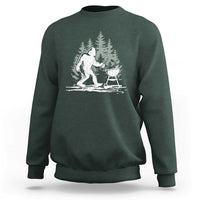 Bigfoot BBQ Sweatshirt Funny Sasquatch Barbecue Dad Grill Gift - Wonder Print Shop