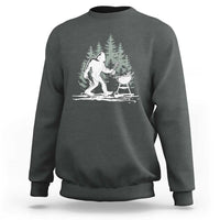 Bigfoot BBQ Sweatshirt Funny Sasquatch Barbecue Dad Grill Gift - Wonder Print Shop