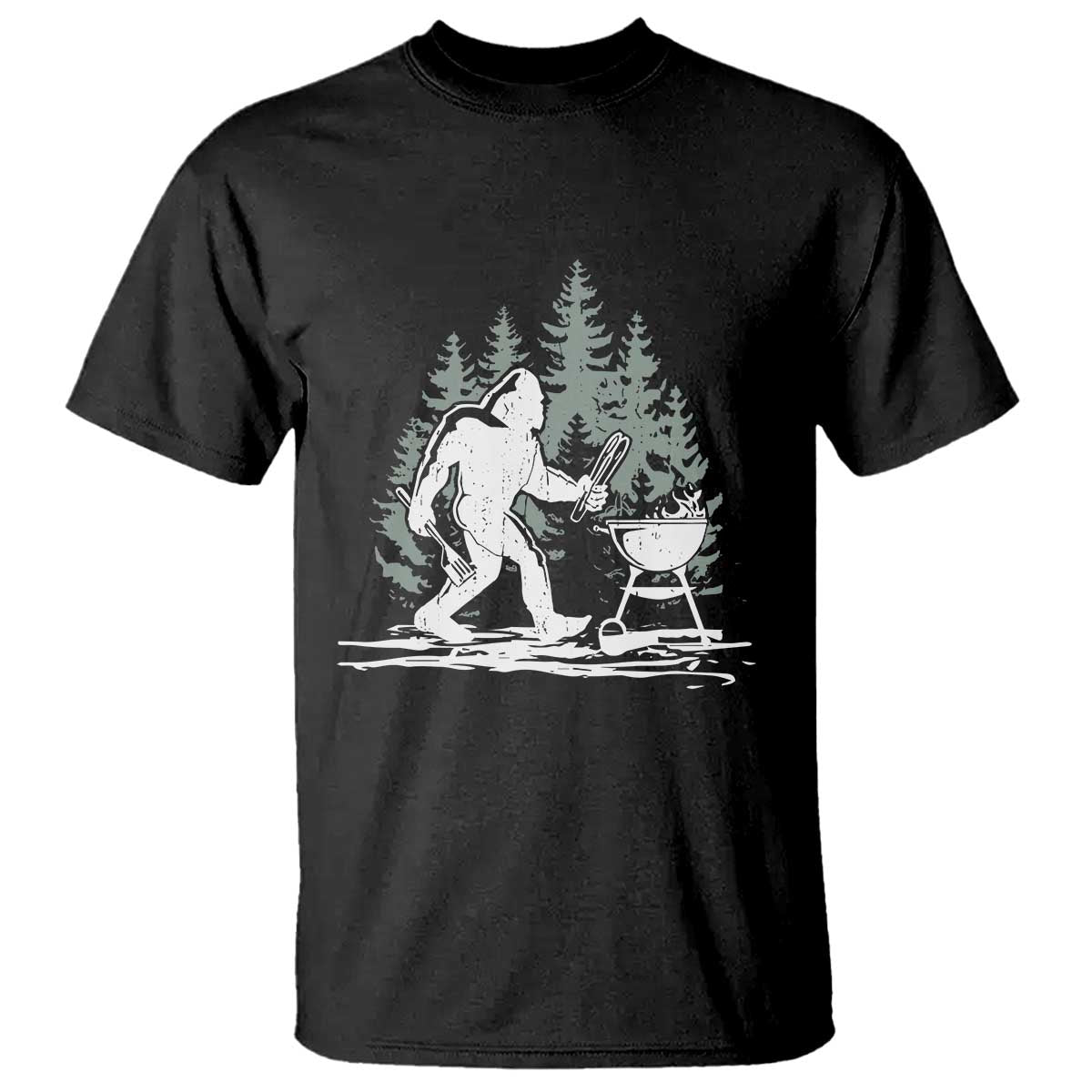 Bigfoot BBQ T Shirt Funny Sasquatch Barbecue Dad Grill Gift - Wonder Print Shop
