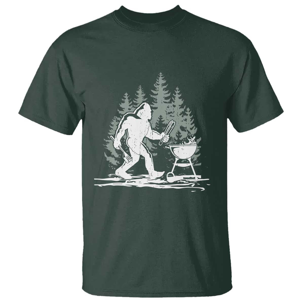 Bigfoot BBQ T Shirt Funny Sasquatch Barbecue Dad Grill Gift - Wonder Print Shop