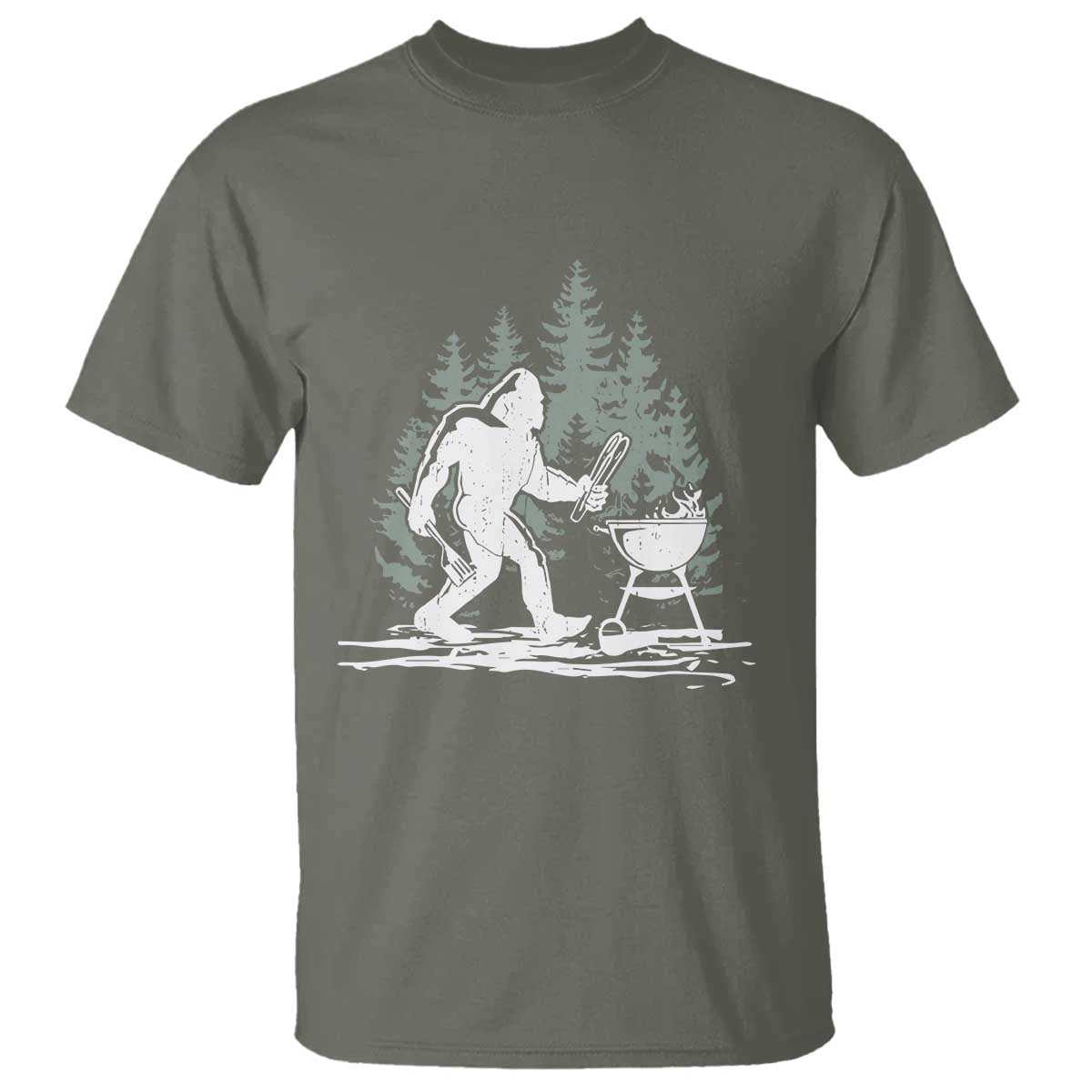 Bigfoot BBQ T Shirt Funny Sasquatch Barbecue Dad Grill Gift - Wonder Print Shop
