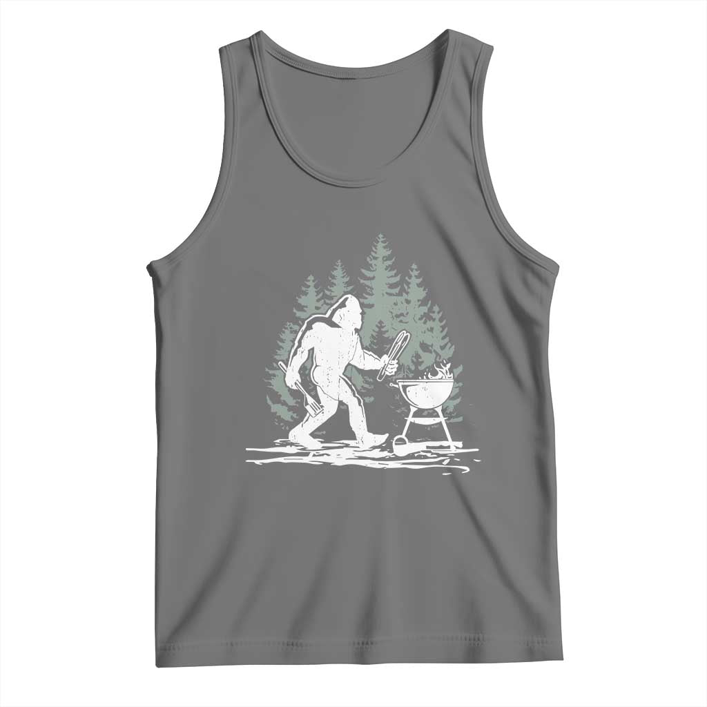Bigfoot BBQ Tank Top Funny Sasquatch Barbecue Dad Grill Gift