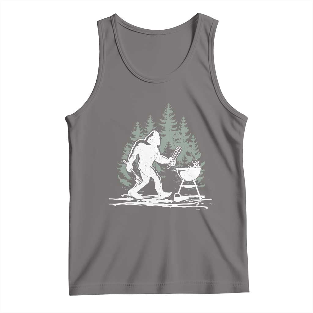 Bigfoot BBQ Tank Top Funny Sasquatch Barbecue Dad Grill Gift