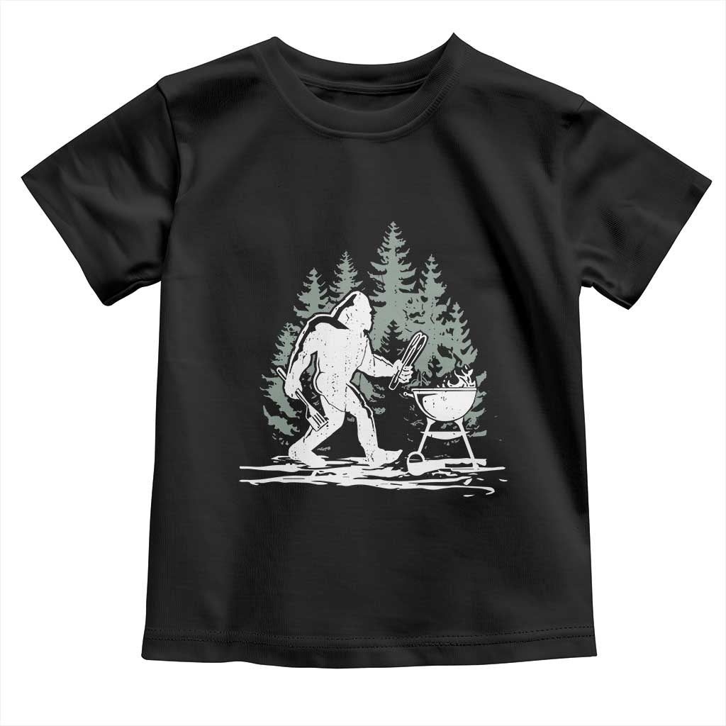 Bigfoot BBQ Toddler T Shirt Funny Sasquatch Barbecue Dad Grill Gift