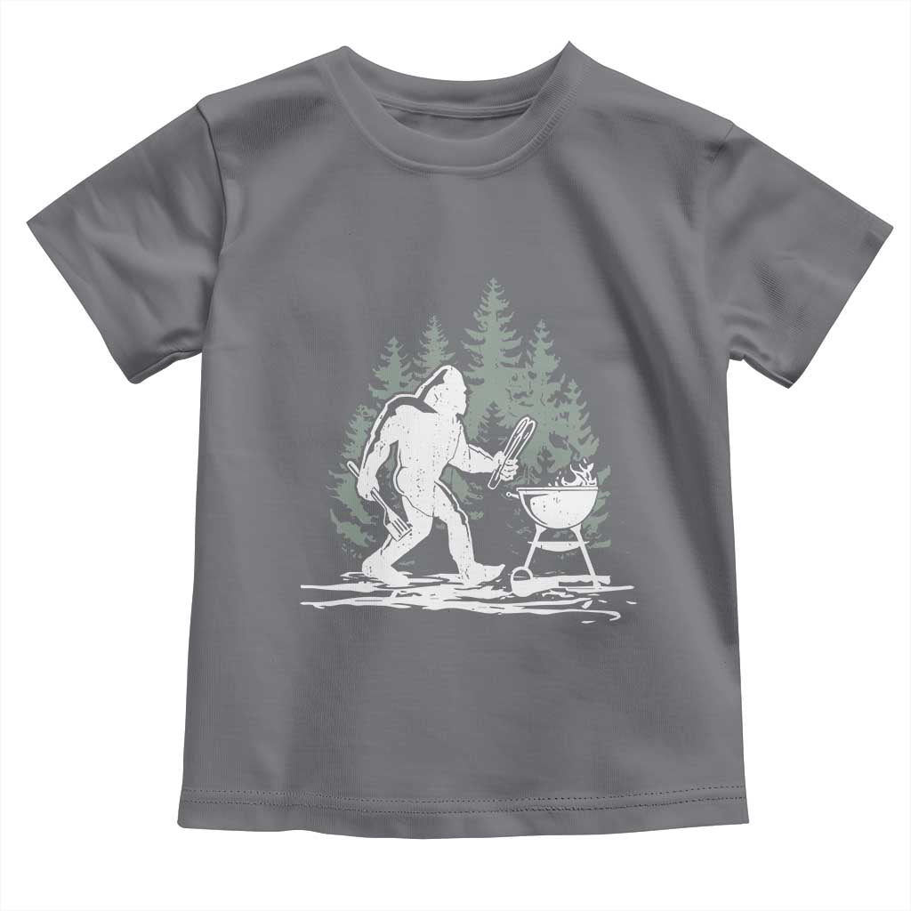 Bigfoot BBQ Toddler T Shirt Funny Sasquatch Barbecue Dad Grill Gift