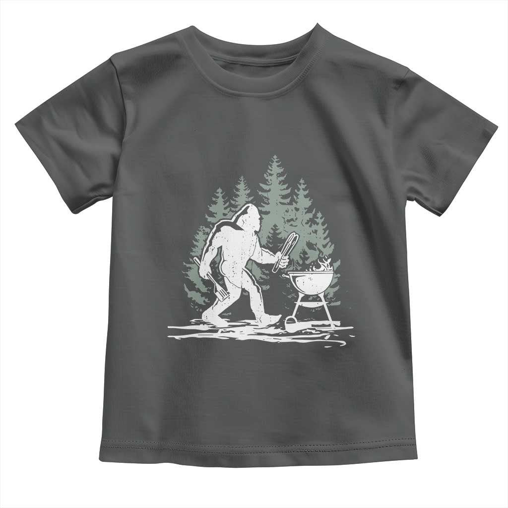 Bigfoot BBQ Toddler T Shirt Funny Sasquatch Barbecue Dad Grill Gift